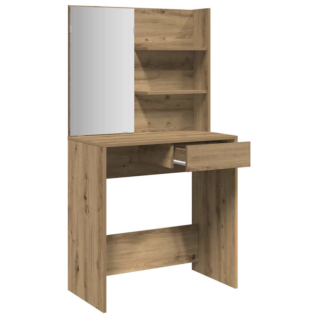 Sminkebord Med Speil Artisan Eik 74,5X40X141 Cm