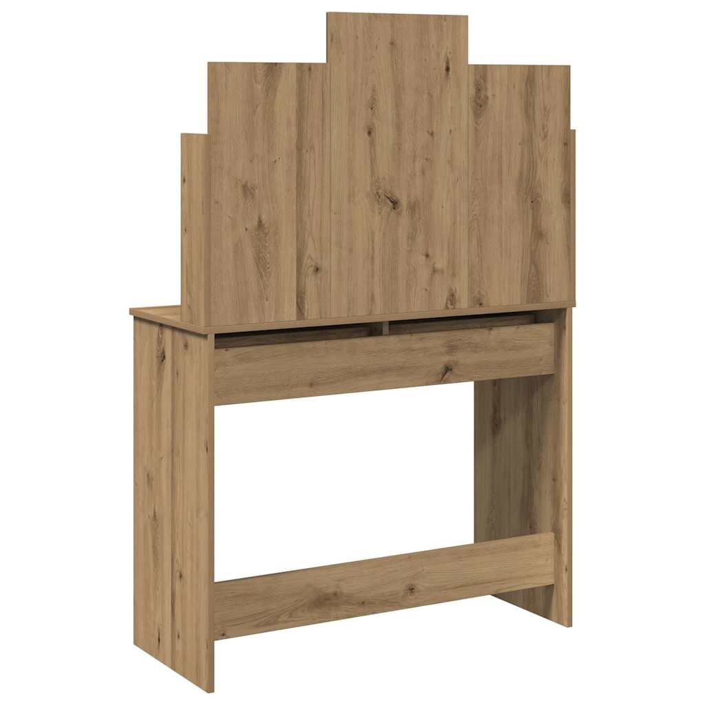 Sminkebord Med Speil Artisan Eik 96X39X142 Cm