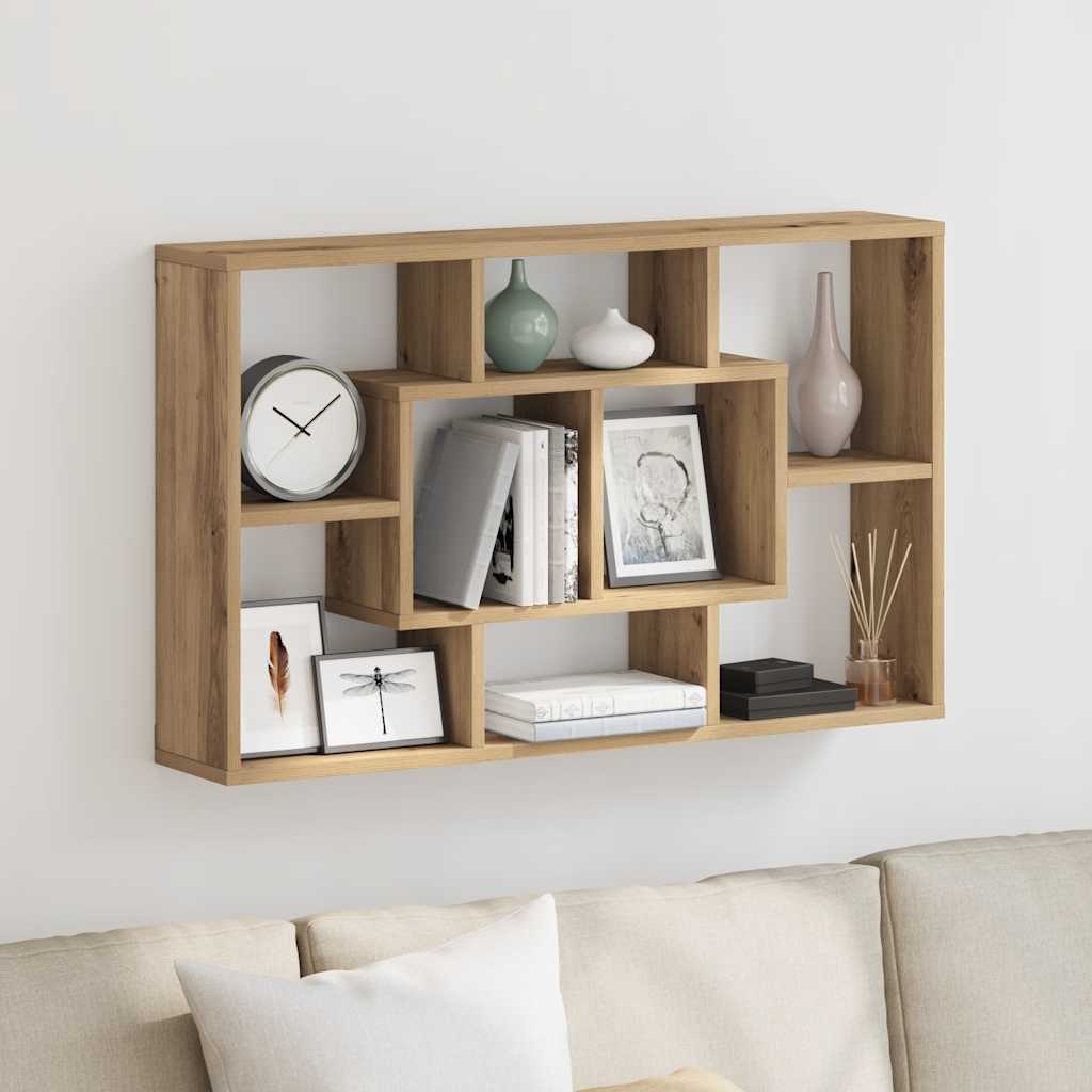 Vegghylle Håndverkseik 85X16X52,5 Cm Konstruert Tre