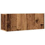 Veggmonterte Tv-Benker 2 Stk Gammelt Tre 80X30X30 Cm