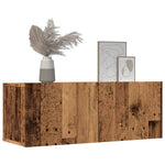 Veggmonterte Tv-Benker 2 Stk Gammelt Tre 80X30X30 Cm
