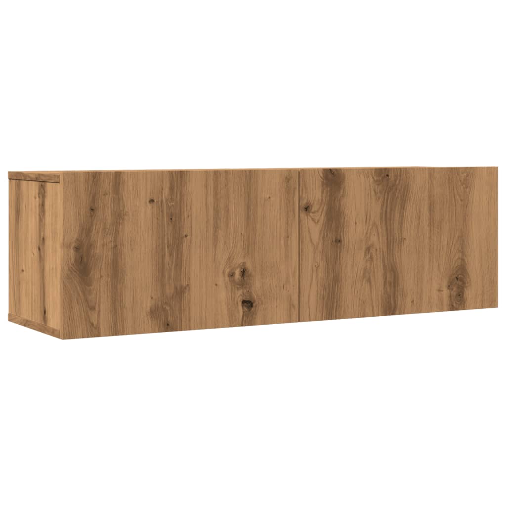 Veggmonterte Tv-Benker 2 Stk Artisan Eik 100X30X30 Cm