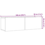 Veggmonterte Tv-Benker 2 Stk Artisan Eik 100X30X30 Cm