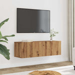 Veggmonterte Tv-Benker 2 Stk Artisan Eik 100X30X30 Cm