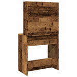 Sminkebord Med Led Gammelt Tre 74,5X40X141 Cm