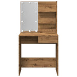 Sminkebord Med Led Artisan Eik 74,5X40X141 Cm