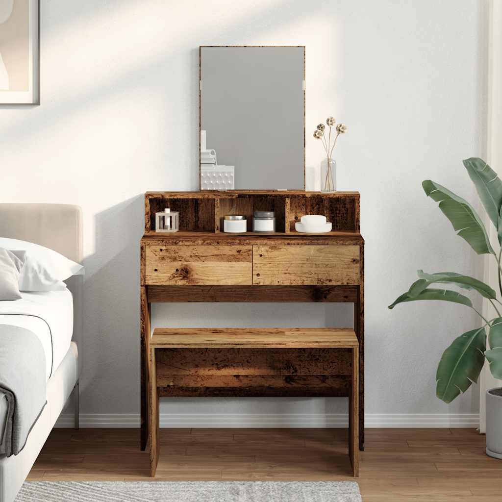 Krakk Til Sminkebord Gammelt Tre 70X35X45 Cm Konstruert Tre