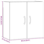 Veggskap Gammelt Tre 60X31X60 Cm Konstruert Tre