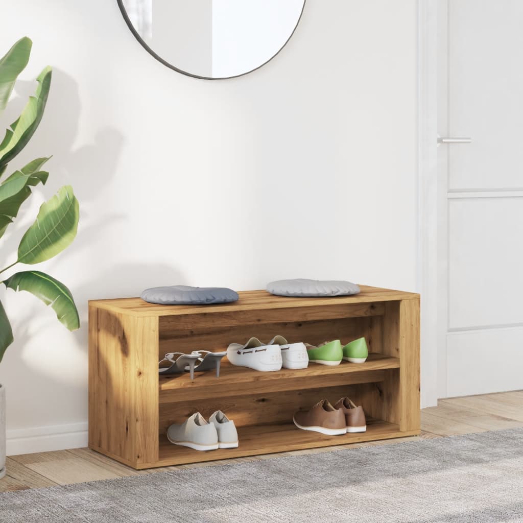 Skohylle Artisan Eik 100X35X45 Cm Konstruert Tre