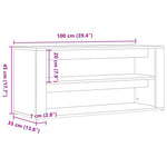 Skohylle Artisan Eik 100X35X45 Cm Konstruert Tre