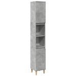 Baderomsskap Betonggrå 30X30X190 Cm Konstruert Tre