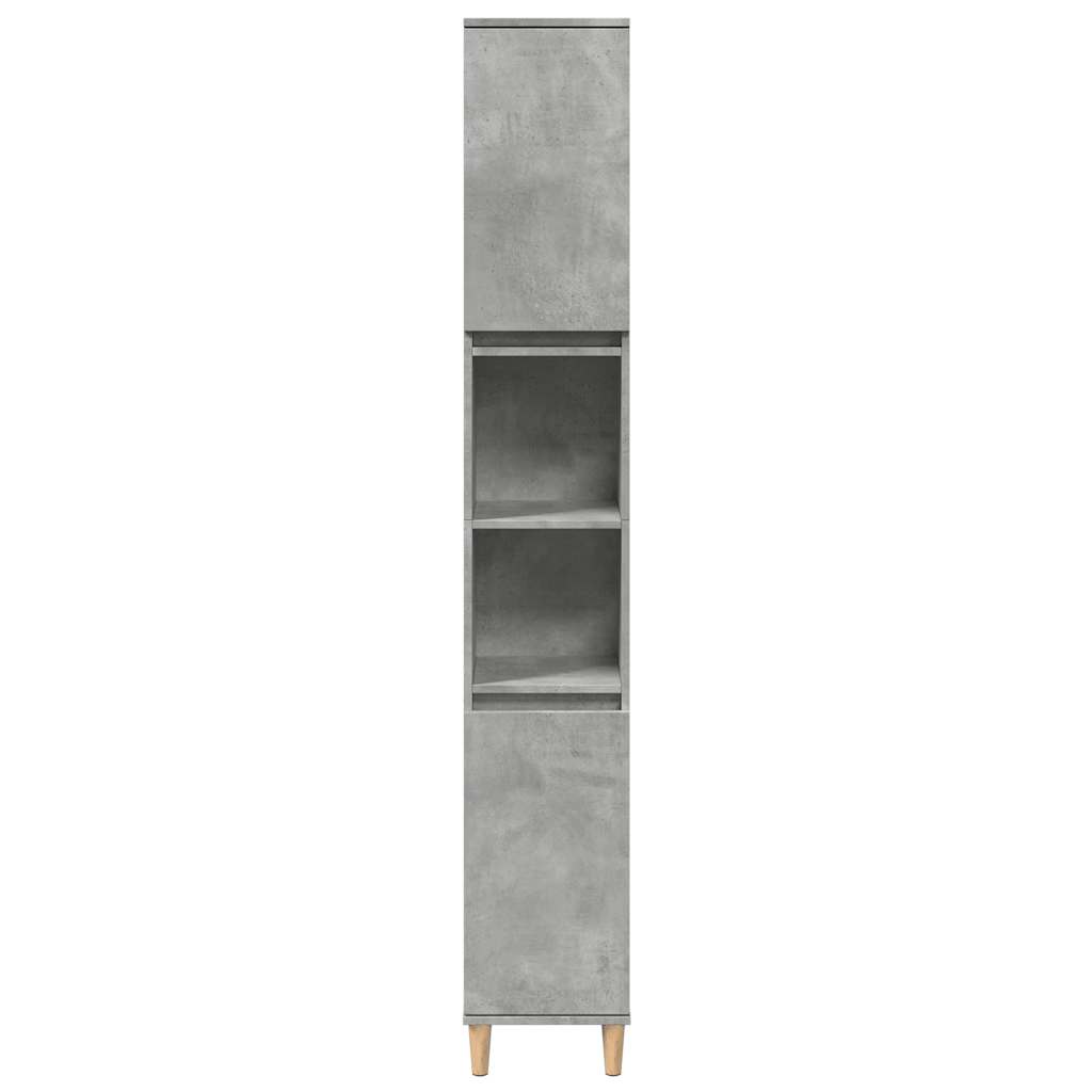 Baderomsskap Betonggrå 30X30X190 Cm Konstruert Tre