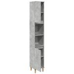 Baderomsskap Betonggrå 30X30X190 Cm Konstruert Tre