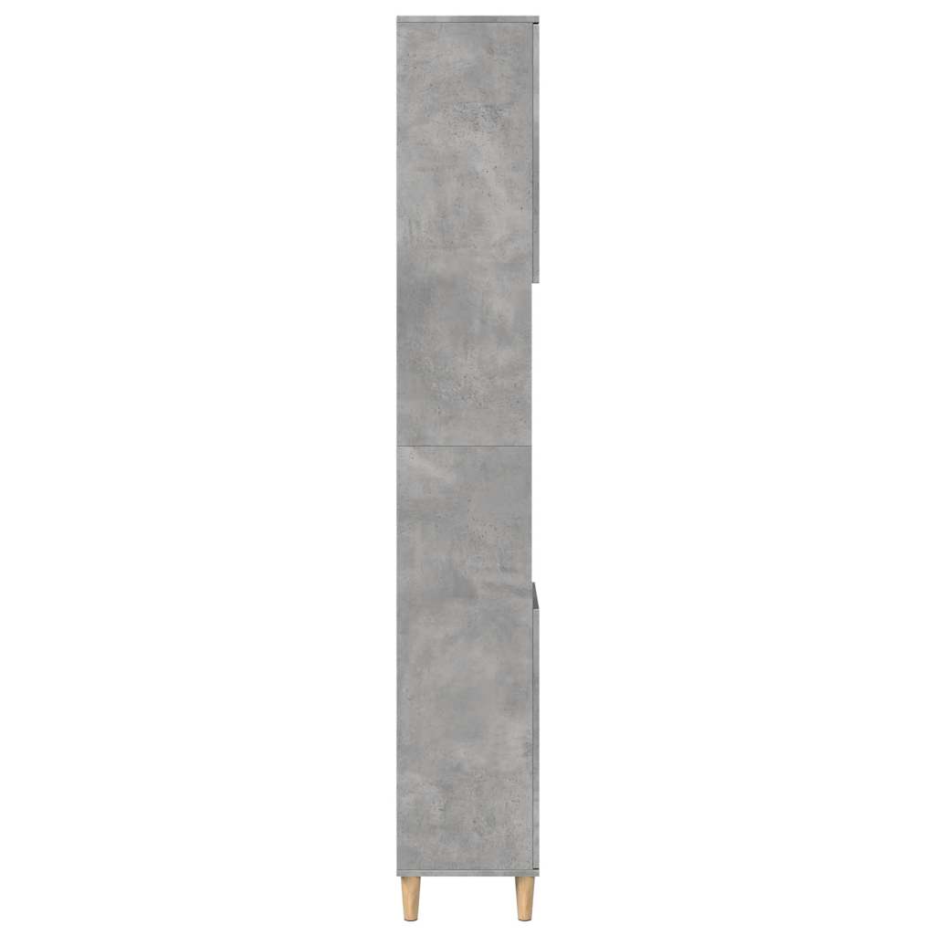 Baderomsskap Betonggrå 30X30X190 Cm Konstruert Tre