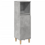 Baderomsskap Betonggrå 30X30X100 Cm Konstruert Tre