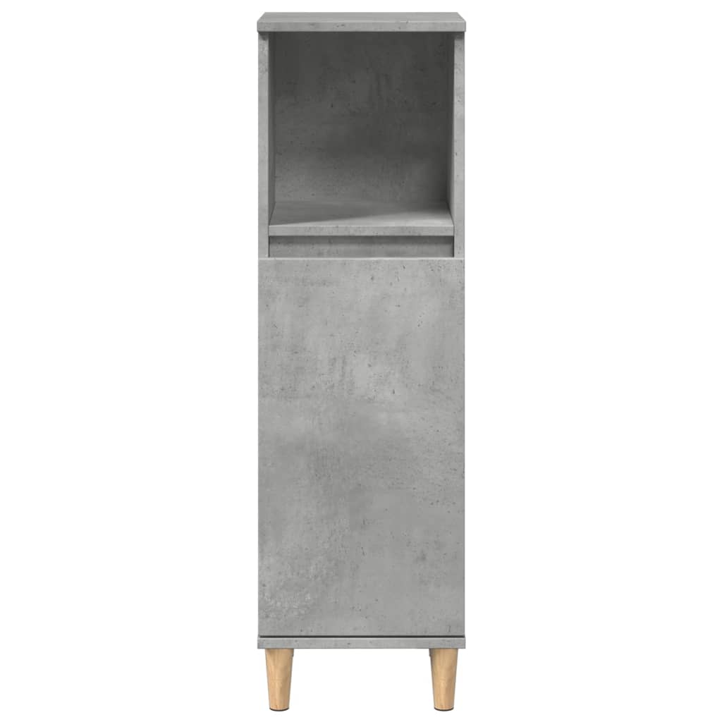 Baderomsskap Betonggrå 30X30X100 Cm Konstruert Tre