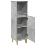 Baderomsskap Betonggrå 30X30X100 Cm Konstruert Tre