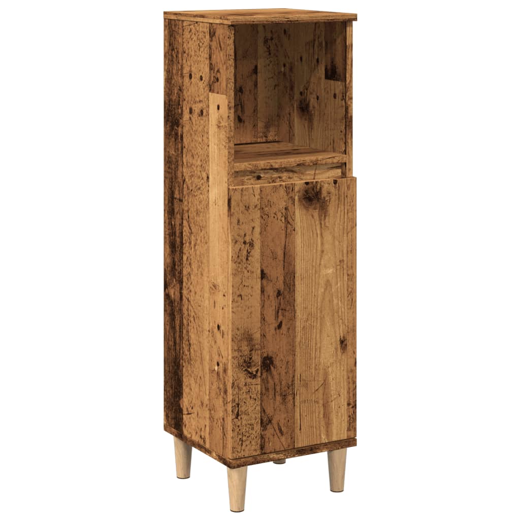 Baderomsskap Gammelt Tre 30X30X100 Cm Konstruert Tre