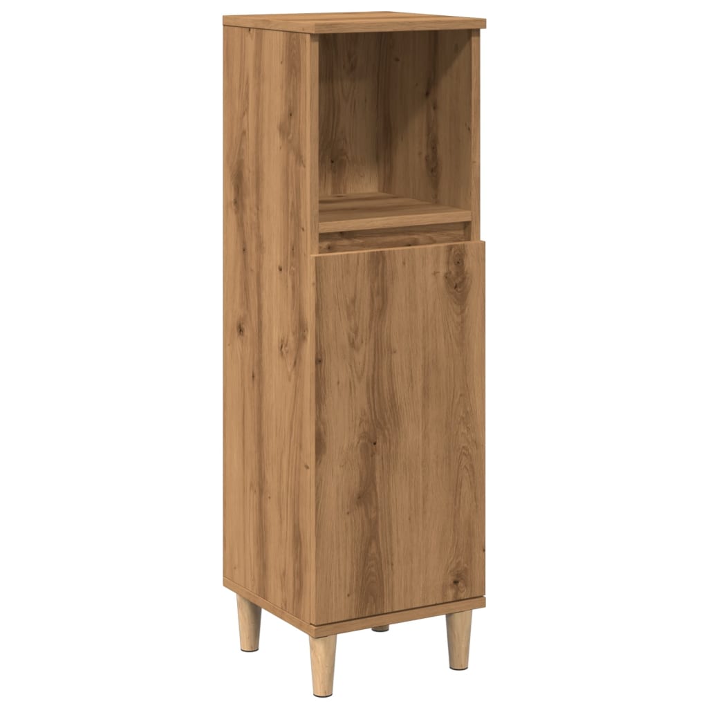 Baderomsskap Artisan Eik 30X30X100 Cm Konstruert Tre