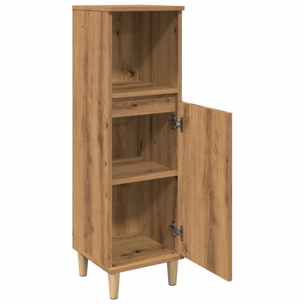 Baderomsskap Artisan Eik 30X30X100 Cm Konstruert Tre