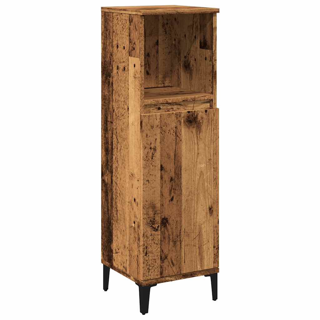 Baderomsskap Gammelt Tre 30X30X100 Cm Konstruert Tre