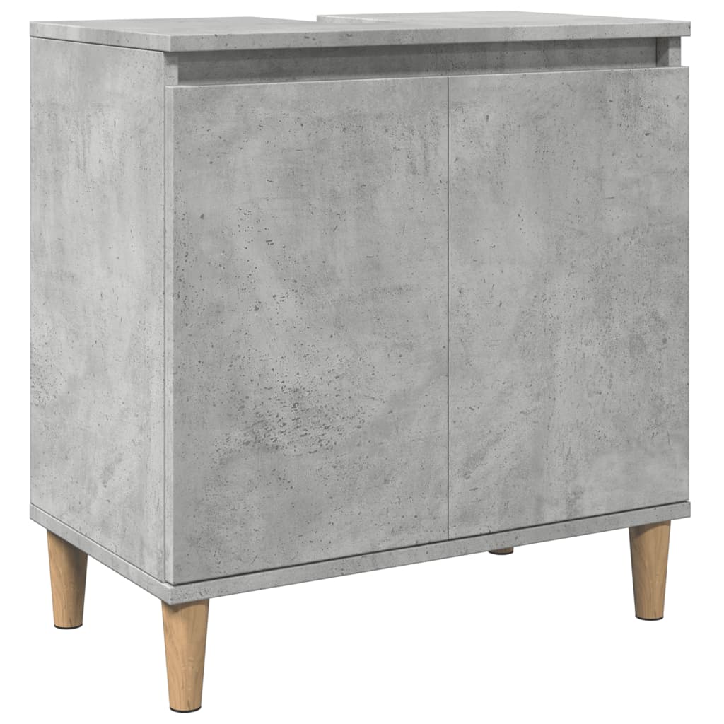 Servantskap Betonggrå 58X33X60 Cm Konstruert Tre