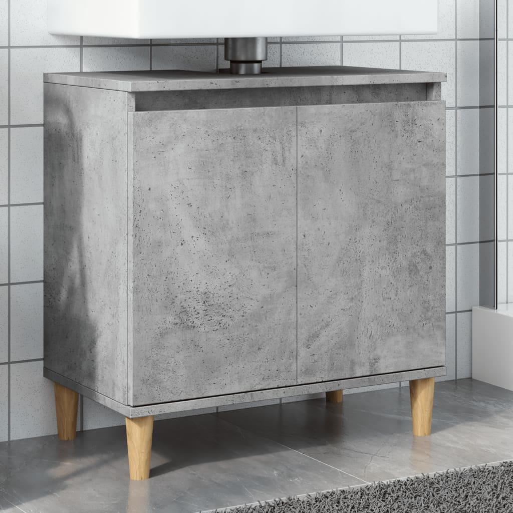 Servantskap Betonggrå 58X33X60 Cm Konstruert Tre