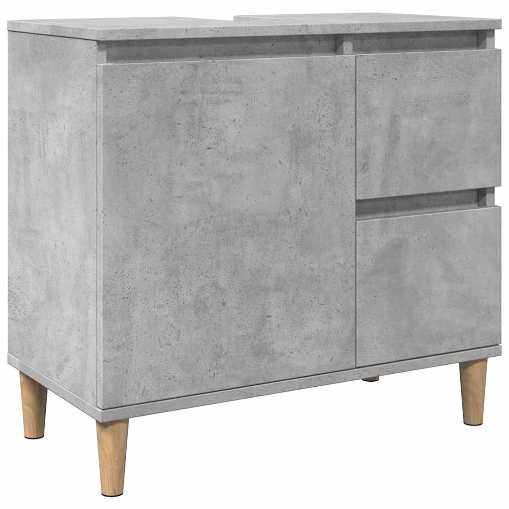 Servantskap Betonggrå 65X33X60 Cm Konstruert Tre