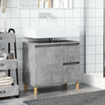 Servantskap Betonggrå 65X33X60 Cm Konstruert Tre