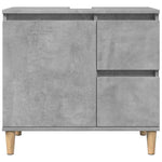 Servantskap Betonggrå 65X33X60 Cm Konstruert Tre