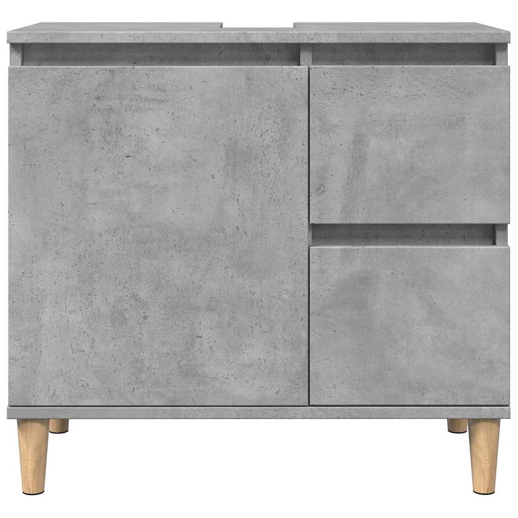 Servantskap Betonggrå 65X33X60 Cm Konstruert Tre