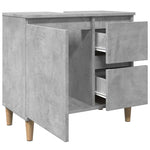 Servantskap Betonggrå 65X33X60 Cm Konstruert Tre