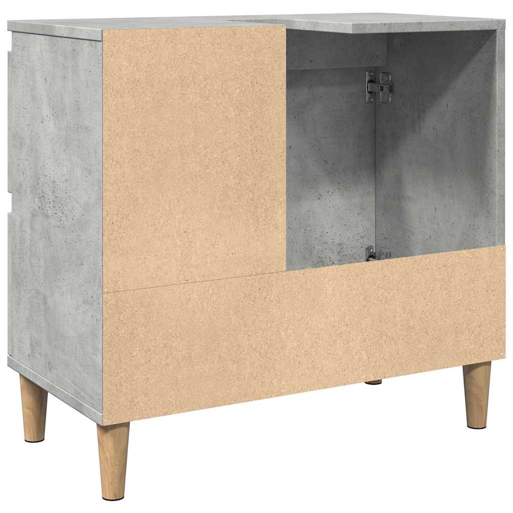 Servantskap Betonggrå 65X33X60 Cm Konstruert Tre