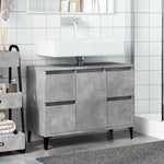 Servantskap Betonggrå 80X33X60 Cm Konstruert Tre