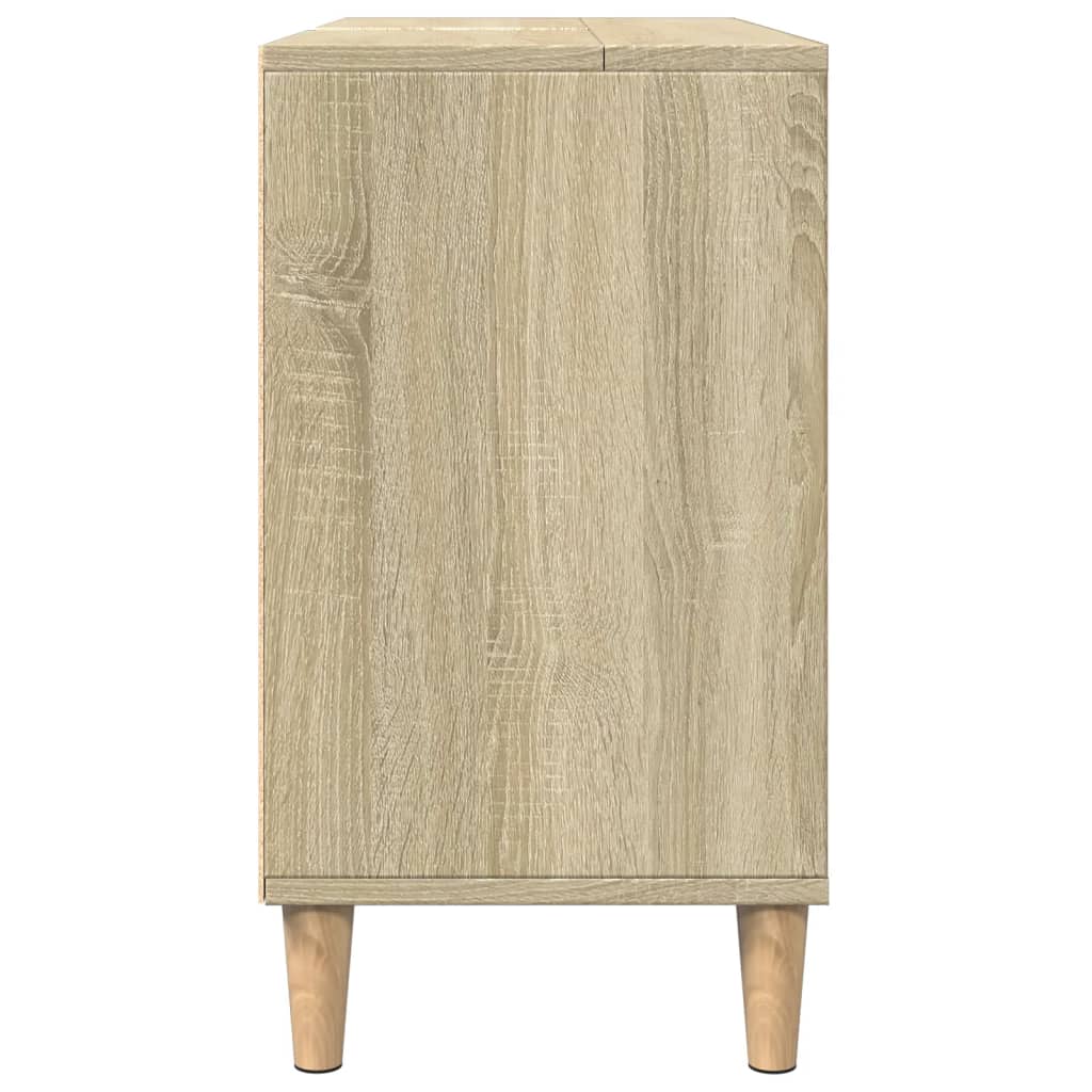 Baderomsskap Høyglans Hvit 80X33X60 Cm Konstruert Tre