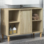 Baderomsskap Høyglans Hvit 80X33X60 Cm Konstruert Tre