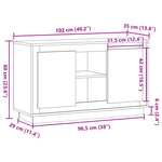 Skjenk Gammelt Tre 102X35X60 Cm Konstruert Tre