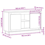 Skjenk Artisan Eik 102X35X60 Cm Konstruert Tre