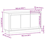Skjenk Håndverkseik 102X35X55 Cm Konstruert Tre