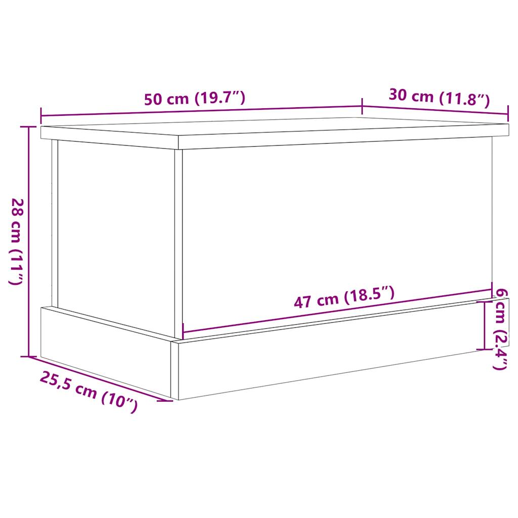 Oppbevaringsboks Gammelt Tre 30X50X28 Cm Konstruert Tre