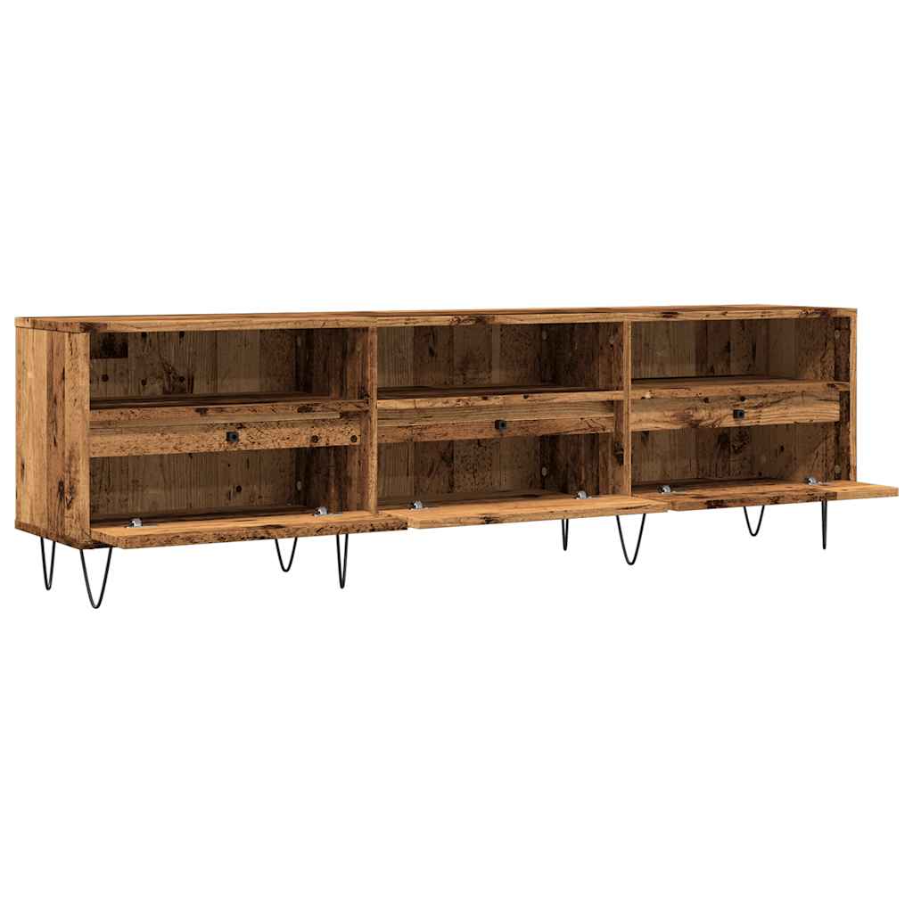Tv-Benk Gammelt Tre 150X30X44,5 Cm Konstruert Tre