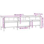 Tv-Benk Gammelt Tre 150X30X44,5 Cm Konstruert Tre