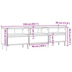 Tv-Benk Gammelt Tre 150X30X44,5 Cm Konstruert Tre