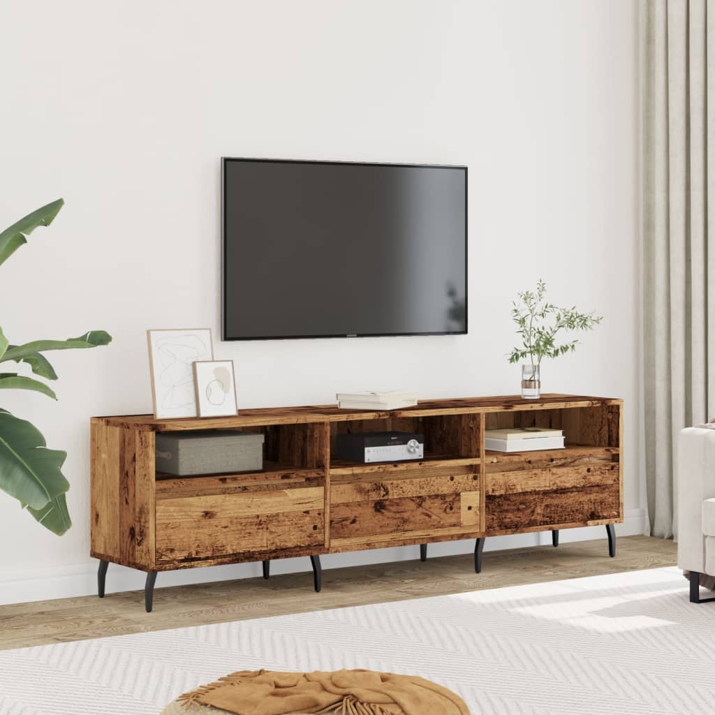 Tv-Benk Gammelt Tre 150X30X44,5 Cm Konstruert Tre