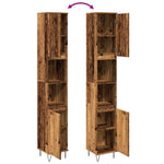 Baderomsskap Gammelt Tre 30X30X190 Cm Konstruert Tre