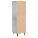 Baderomsskap Betonggrå 30X30X100 Cm Konstruert Tre