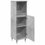 Baderomsskap Betonggrå 30X30X100 Cm Konstruert Tre
