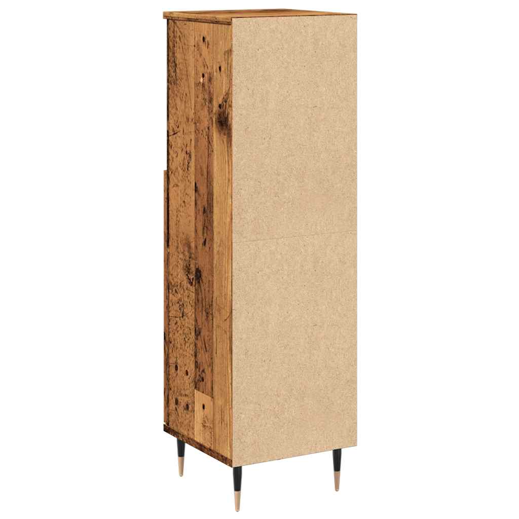 Baderomsskap Gammelt Tre 30X30X100 Cm Konstruert Tre