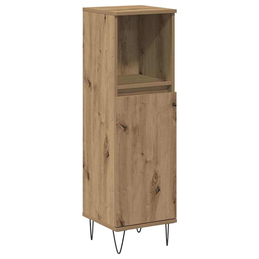 Baderomsskap Artisan Eik 30X30X100 Cm Konstruert Tre