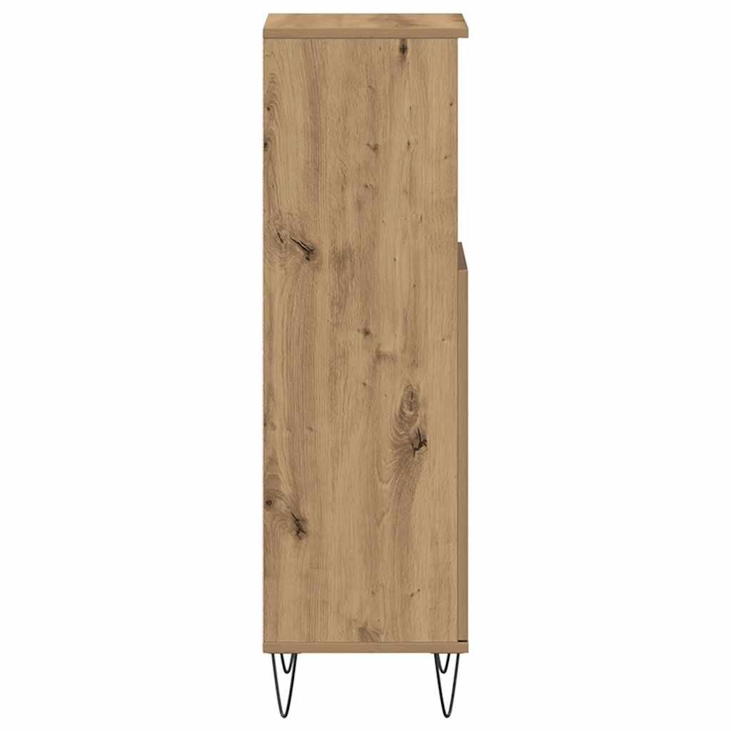 Baderomsskap Artisan Eik 30X30X100 Cm Konstruert Tre